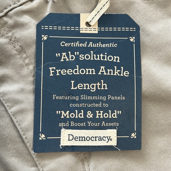 Democracy Ab Solution Freedom Ankle Length Taupe Jeans Size 12P - Picture 9 of 11